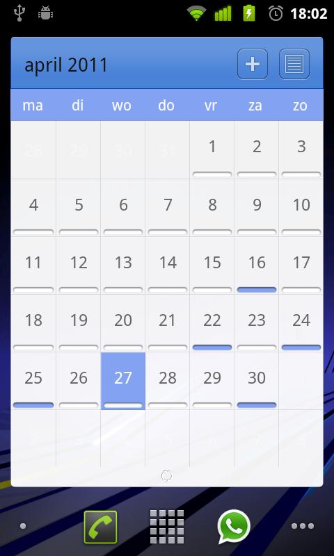 LP Calendar Android Stock Skin 1.0