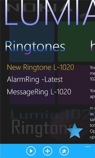 Lumia 1020 Ringtones 1.0.0.0