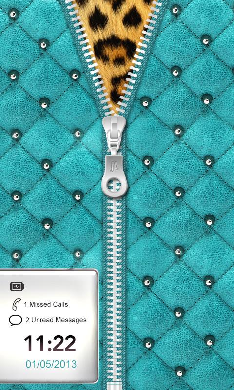 Luxury Teal Zipper Lock Screen 1.1