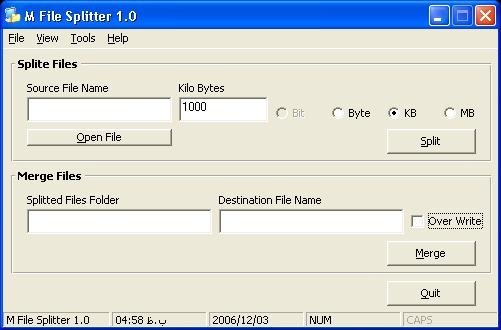 M File Splitter 1.0