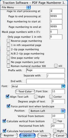 Mac PDF Page Numberer 1.04