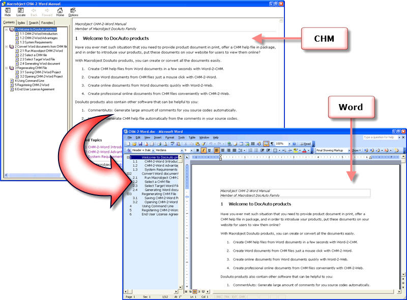 Macrobject CHM-2-Word 2007 Converter 2007.13.607.309