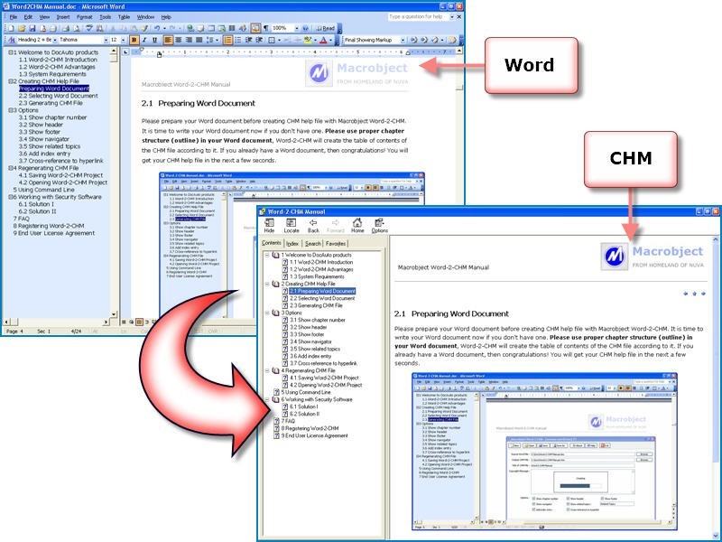 Macrobject Word-2-CHM Professional 2009 2009.3.1325.251