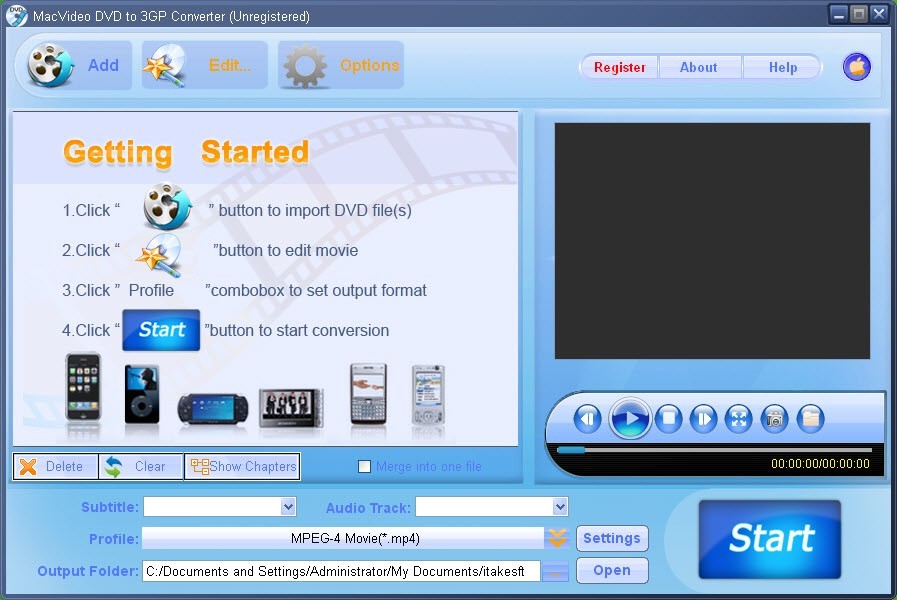 MacVideo DVD to 3GP Converter 2.8.1.2
