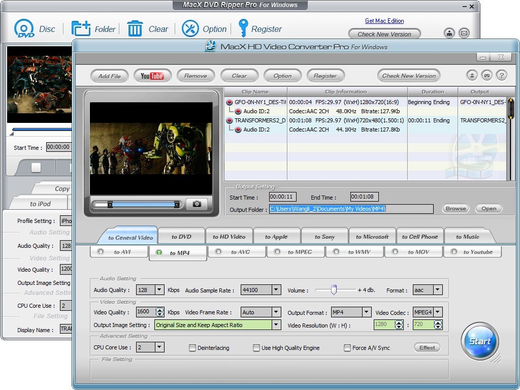 MacX DVD Video Converter Pack Windows 7.2.0