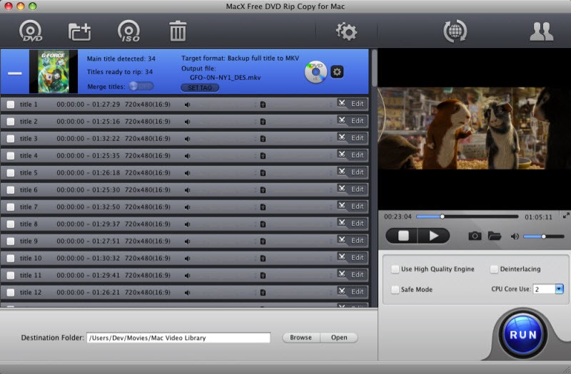 MacX Free DVD Rip Copy for Mac 4.2.4