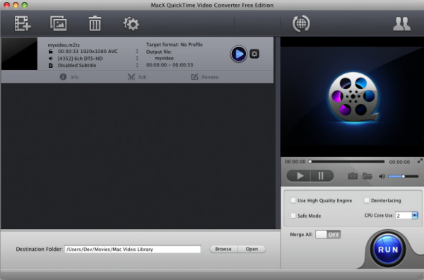 MacX QuickTime Video Converter Free 4.1.9