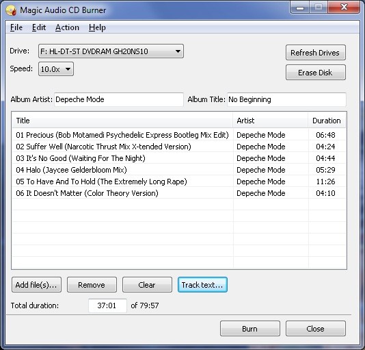 Magic Audio CD Burner 1.4.7