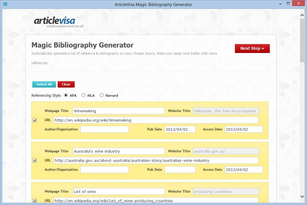 Magic Bibliography Generator 1.0