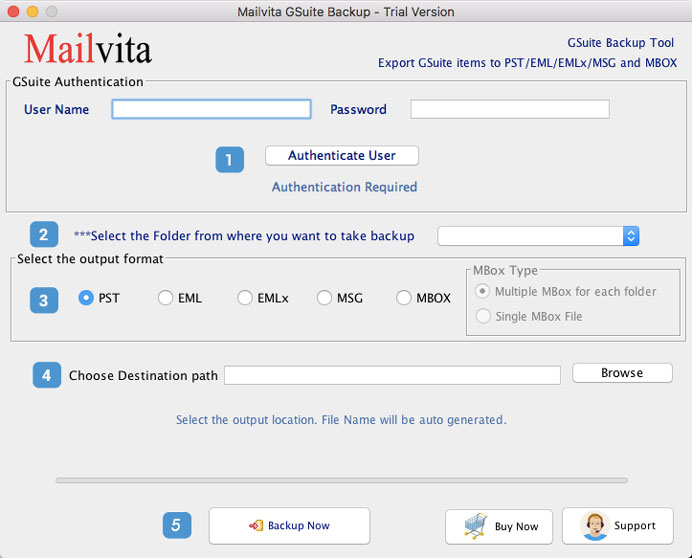 MailVita G Suite Backup for Mac 1.0