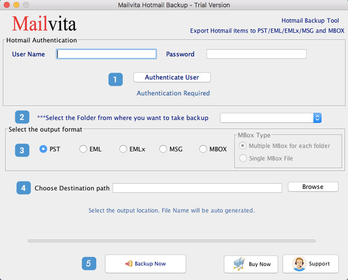 MailVita Hotmail Backup for Mac 1.0