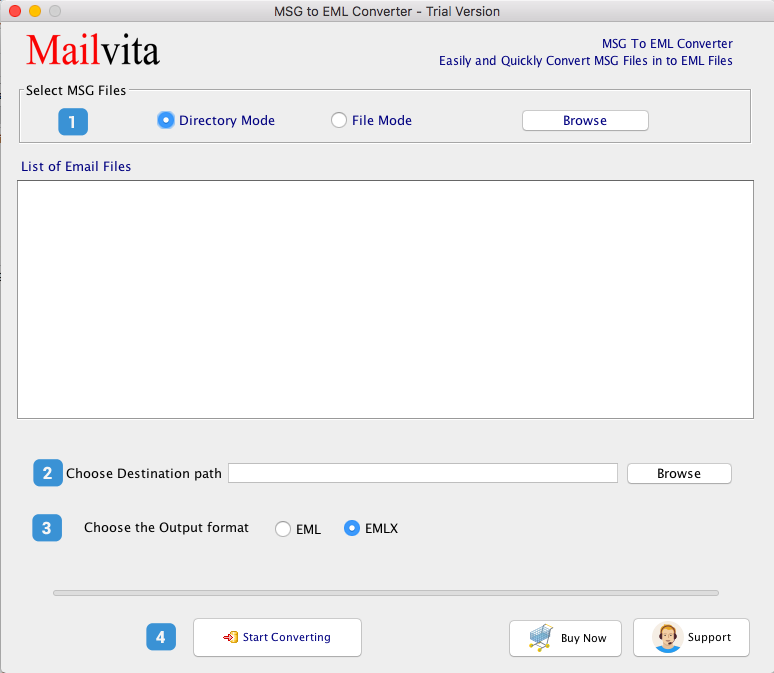 MailVita MSG to EML Converter for Mac 1.0