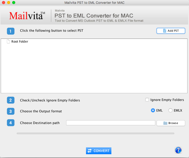 MailVita PST to EML Converter for Mac 1.0