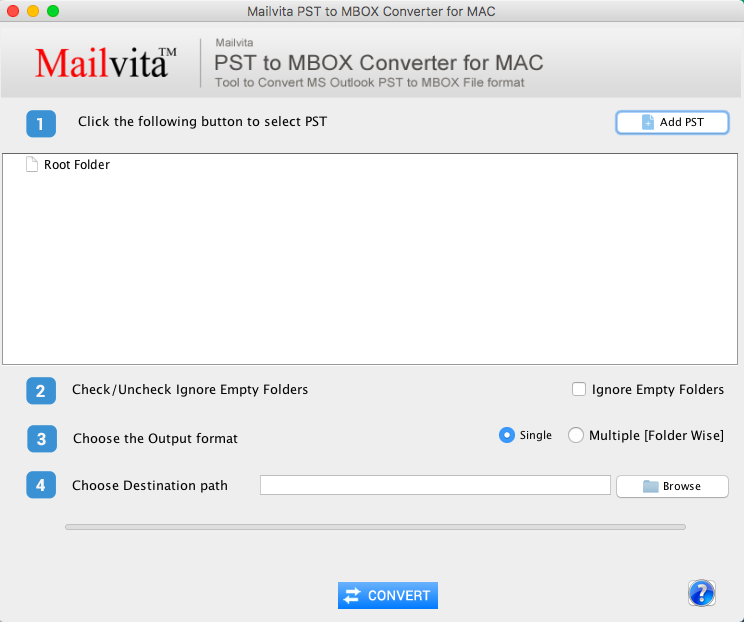 MailVita PST to MBOX Converter for Mac 1.0