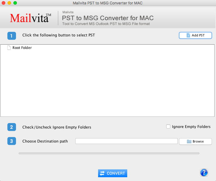 MailVita PST to MSG Converter for Mac 1.0