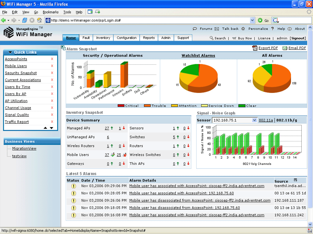 ManageEngine WiFi Manager 5.6