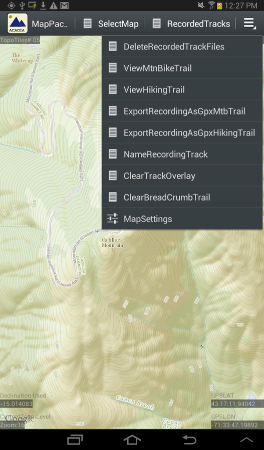 MapPack-GPS Acadia 1.5