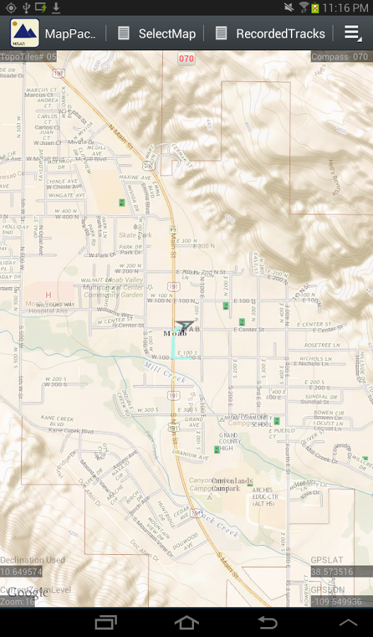 MapPack-GPS Moab Topo 1.5