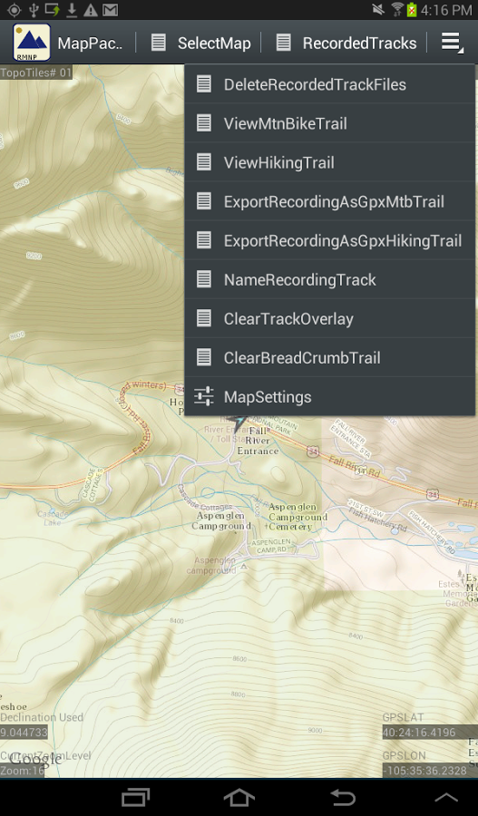 MapPack-GPS Rocky Mtn NP Topo 1.5