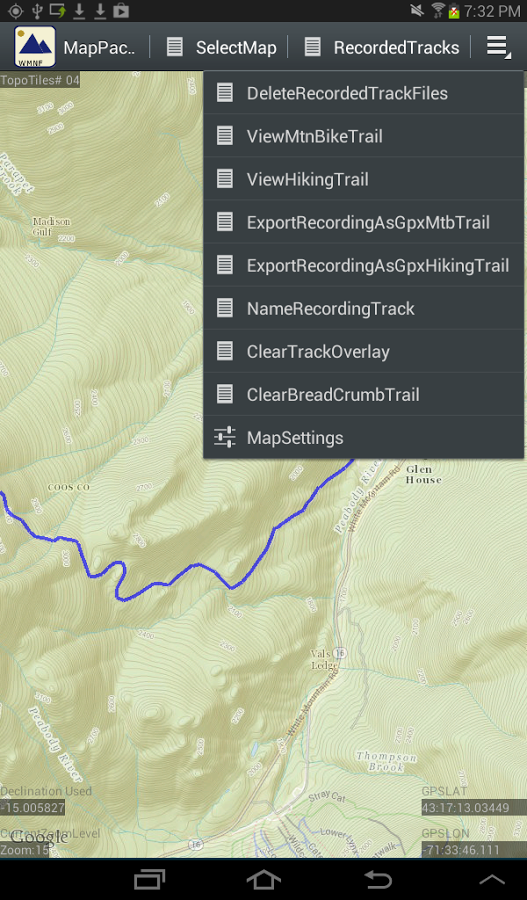 MapPack-GPS White Mtns Topo 1.5
