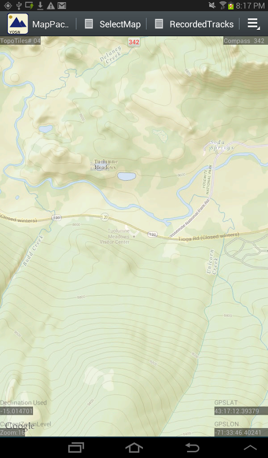 MapPack-GPS Yosemite N Topo 1.5