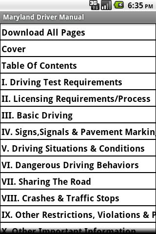 Maryland Driver Handbook 4.1