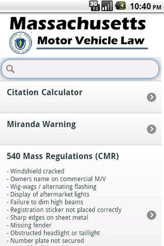Mass Motor Vehicle Law Guide 1.5