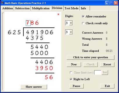 Math Basic Operations Practice 2.1