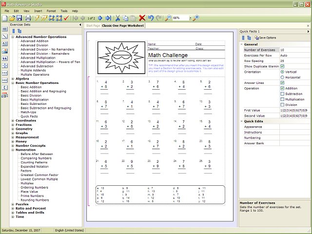Mathematics Worksheet Factory 3.0.2178