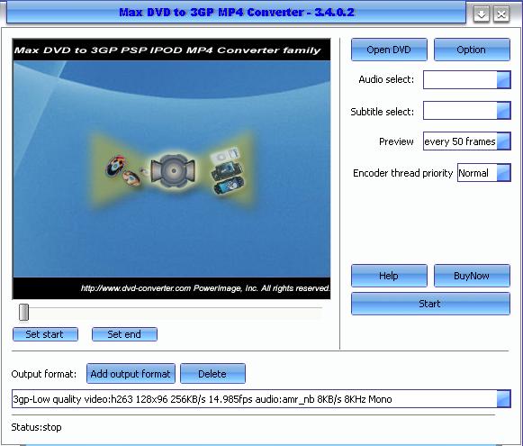Max DVD to 3GP MP4 Converter 3.4