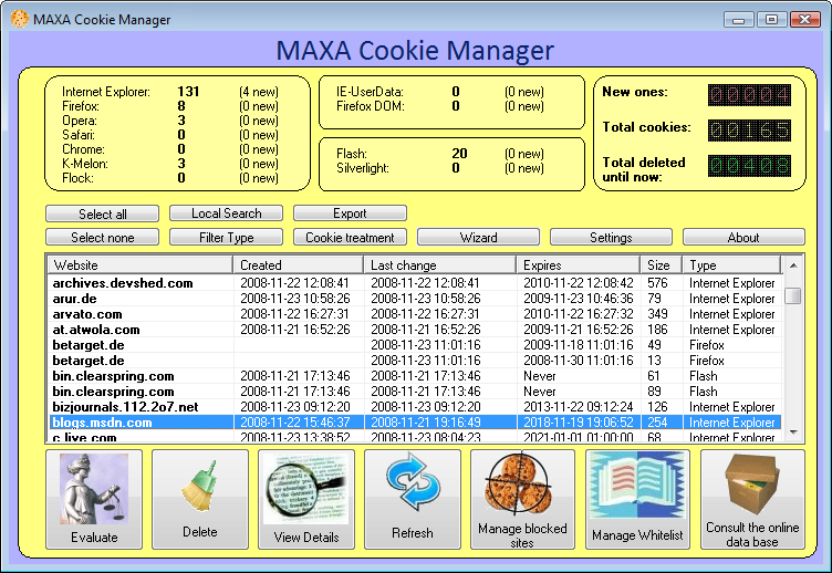 MAXA Cookie Manager 3.2