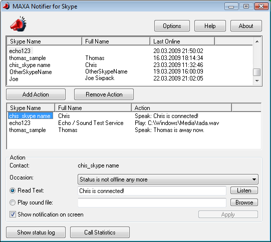 MAXA Notifier for Skype 1.1