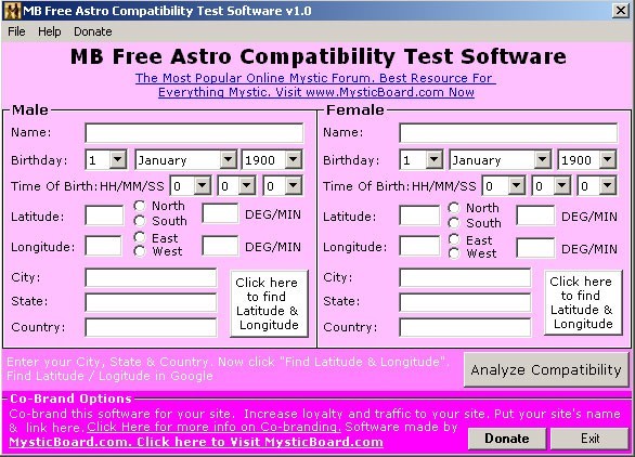 MB Free Astro Compatibility Test Software 1.70
