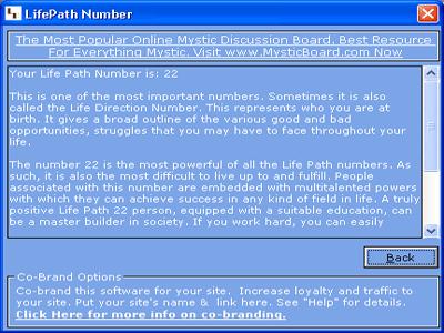 MB Free Life Path Number 1.25