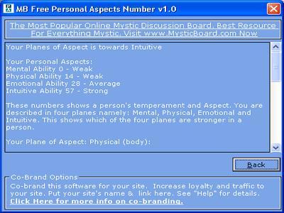 MB Free Personal Aspects Number 1.25