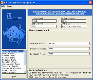 MB Free Taurus Astrology 1.50