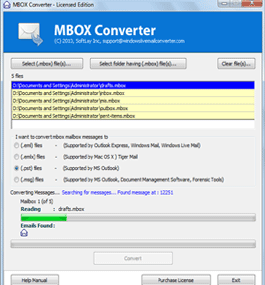 MBOX File to PST File 6.5