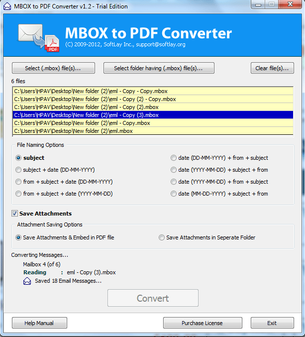 MBOX to PDF File 2.0