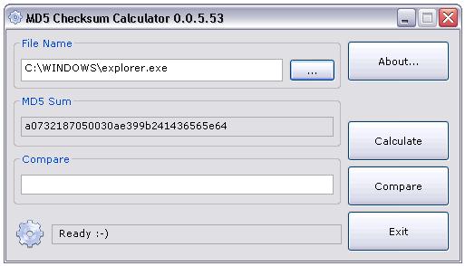 MD5 Checksum Calculator 0.0.5.53