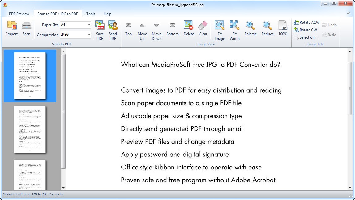 MediaProSoft Free JPG to PDF Converter 3.1.5