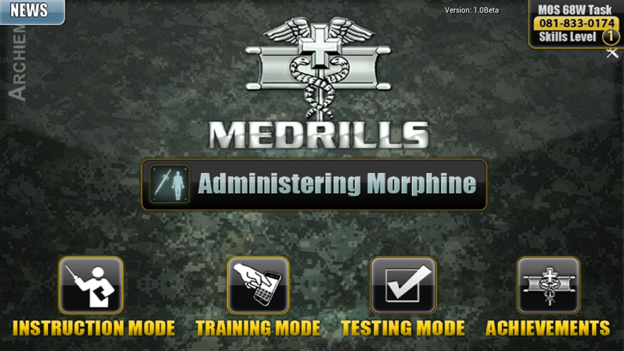 Medrills: Army Admin Morphine 1.30e
