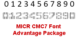 MICR CMC7 Font Advantage Package 13.09