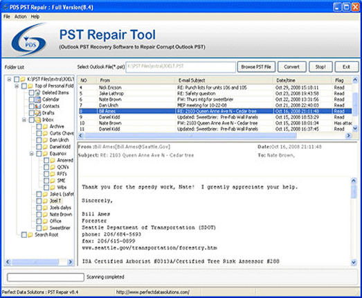 Microsoft Outlook PST Reader 8.4
