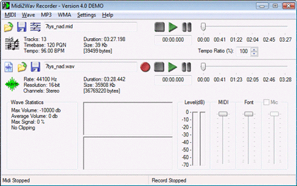 Midi2Wav Recorder 3.5