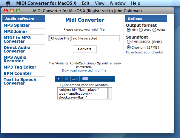 Midi Converter for Mac 1.0