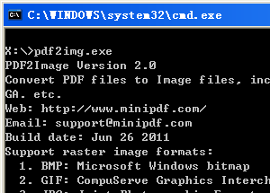 mini PDF to Image Converter Command Line Developer License 2.0