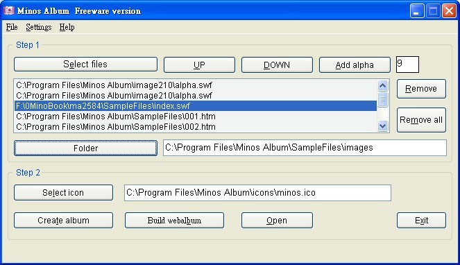 Minos Album Freeware Version 2.6.9.318