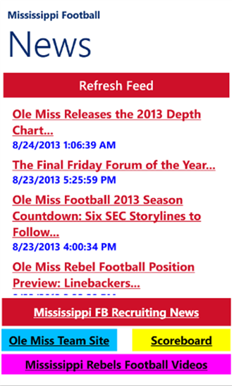 Mississippi Football News 5.0.0.0