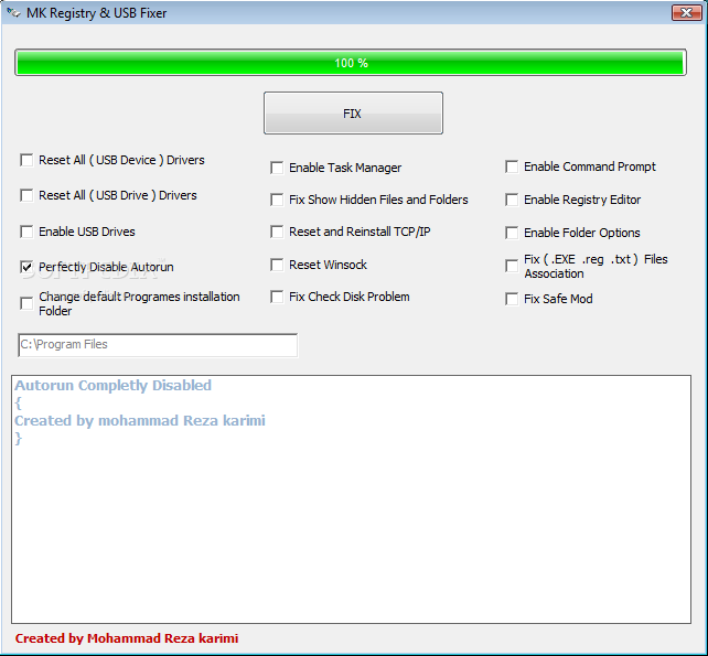 MK Registry & USB Fixer 2.1.1
