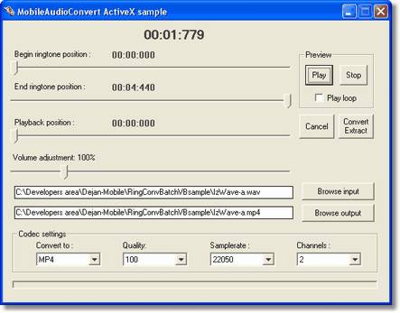 Mobile Audio Convert ActiveX 1.0